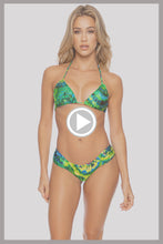 MYSTICAL GARDEN - Wavy Triangle Top & Scrunch Side Moderate Bottom • Multicolor