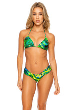 MYSTICAL GARDEN - Wavy Triangle Top & Scrunch Side Moderate Bottom • Multicolor