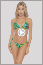 MYSTICAL GARDEN - Wavy Triangle Top & Wavy Ruched Back  Bottom • Multicolor