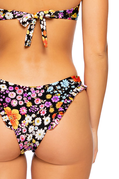 LOVE SPELL - Gold V Ring Bandeau Top & High Leg Brazilian Bottom • Multicolor