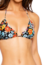 LOVE SPELL - Triangle Top & Wavy Ruched Back Tie Side Bottom • Multicolor