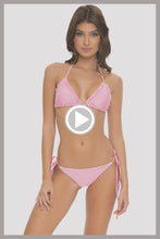 PINK WISHIN - Triangle Top & Wavey Ruched Back Tie Side Bottom • Pink