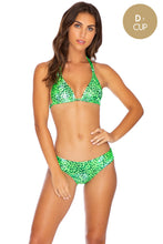 ROCKSTAR - Triangle Halter Top & Seamless Full Ruched Back Bottom • Neon Lime