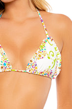 SECRET GARDEN - Triangle Top & Wavey Ruched Back Tie Side Bottom • Multicolor