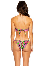 SEXY SEÑORITA - Ruffle Bandeau & Tie Side Moderate Bottom • Pink Black