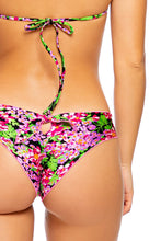 SEXY SEÑORITA - Molded Push Up Bandeau Halter Top & Wavy Ruched Back  Bottom • Pink Black