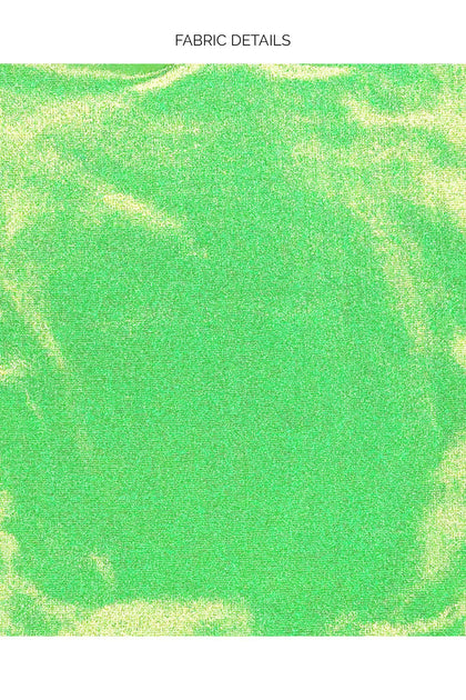 HEAVY METAL - Underwire Push Up Bandeau Top & High Leg Bottom • Neon Lime