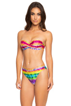 AFTERGLOW - Underwire Push Up Bandeau Top & High Leg Banded Waist Bottom • Multicolor