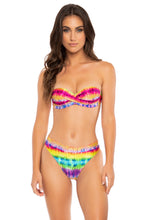 AFTERGLOW - Underwire Push Up Bandeau Top & High Leg Banded Waist Bottom • Multicolor