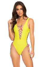 AFTERGLOW - Open Side One Piece Bodysuit • Multicolor