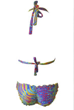 YOU SEXY THING - Triangle Halter Top & Full Ruched Back Bottom • Multicolor
