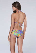 YOU SEXY THING - Molded Push Up Bandeau Halter Top & Scrunch Side Full Bottom • Multicolor