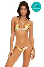 WONDERLAND - Triangle Top & Wavey Ruched Back Tie Side Bottom • Multicolor