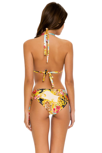 WONDERLAND - Triangle Halter Top & Drawstring Side Full Bottom • Multicolor