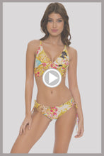 WONDERLAND - Cross Back Bustier Top & Drawstring Side Full Bottom • Multicolor