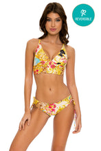 WONDERLAND - Cross Back Bustier Top & Drawstring Side Full Bottom • Multicolor