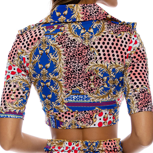 LA DOLCE VITA MIAMI - Ruffle Tie Front Shirt