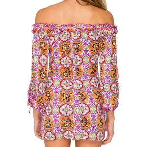 FLOR DE VERANO - Ruffle V Neck Dress