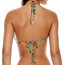 HOLA VERANO! - Molded Cup Push Up Tri Halter Top