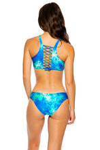 ANTOJITOS DEL MAR - Glam High Neck Top & Tab Sides Full Bottom • Multicolor