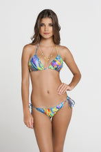 AGUA DE FUEGO - Wavey Triangle Top & Wavey Ruched Back Brazilian Tie Side Bottom • Multicolor
