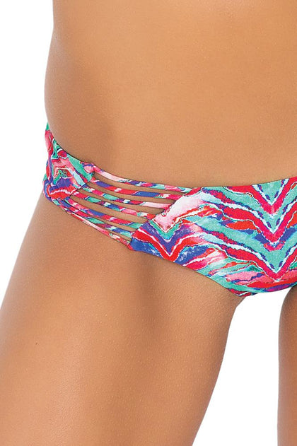 BESOS DE SAL - Strappy V Cut Out Bandeau Top & Strappy Cut Out Tiny Bottom • Multicolor