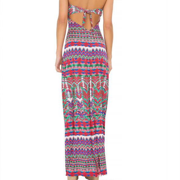 BESOS DE SAL - Strappy V Cut Out Maxi Dress