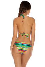 TULUM PARTY - Triangle Halter Top & Multi Strings Full Bottom • Multicolor