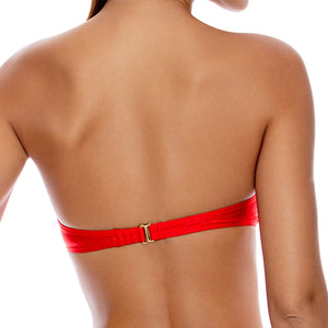 PASION Y ARENA - Ruched Underwire Push Up Bandeau Top