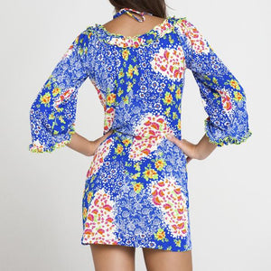 SPANISH LULLABY - Ruffle V Neck Dress