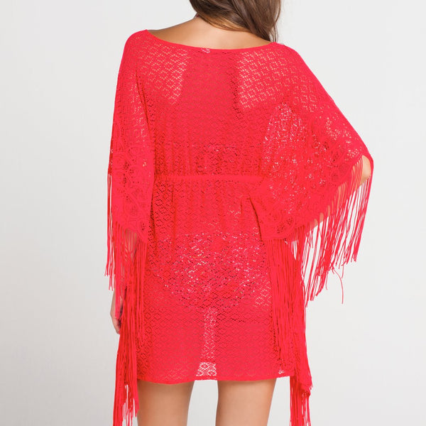 FLIRTY FRINGE - Flirty Caftan Fringe Dress