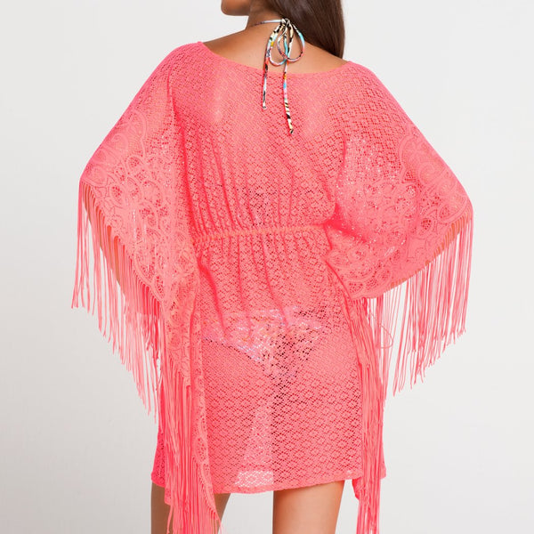 FLIRTY FRINGE - Flirty Caftan Fringe Dress