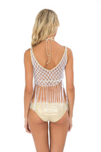 DIAMANTES DE CORAL - Flirty Fringe Tank Top & Braided Side Full Bottom • White