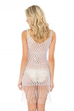 DIAMANTES DE CORAL - Flirty Fringe Dress • White