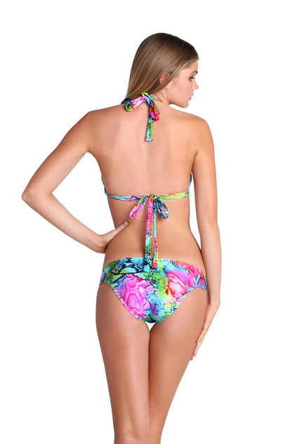 SEA SALT ANGEL - Triangle Halter Top & Multi Strings Full Bottom • Multicolor