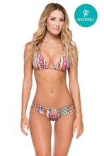 MY WAY - Zig Zag Knotted Cut Out Triangle Top & Reversible Zig Zag Open Side Moderate Bottom • Multicolor