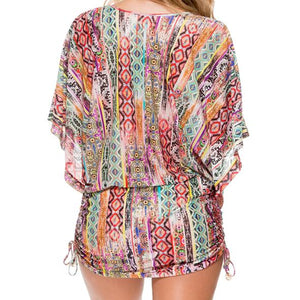 MY WAY - Cabana V Neck Dress