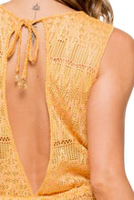 OBSESSION - Scalloped Romper • Cuban Sunset