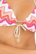 FLAMINGO BEACH - Molded Push Up Bandeau Halter Top & Braided Hot Buns Bottom • Multicolor