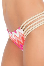 FLAMINGO BEACH - Triangle Halter Top & Braided Side Full Bottom • Multicolor