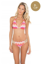 FLAMINGO BEACH - Triangle Halter Top & Braided Side Full Bottom • Multicolor