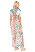 BOHO CHIC - Cap Sleeve Long Caftan • Multicolor