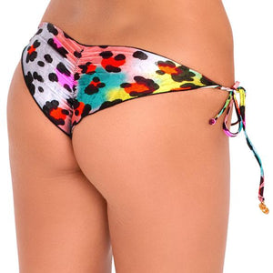 SALTY SKIN - Mesh Cutout Seamless Brazilian Ruched Back Bottom