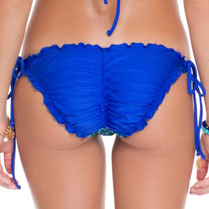 BLUE KISS - Wavey Ruched Back Full Tie Side Bottom
