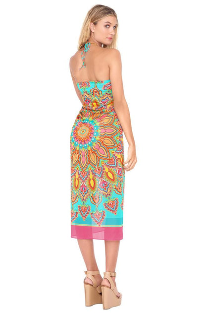 SUEÑOS ESTRELLADOS - Wavey Triangle Top & Pareo • Multicolor