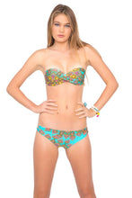 SUEÑOS ESTRELLADOS - Underwire Push Up Bandeau Top & Reversible Zig Zag Open Side Full Bottom • Multicolor