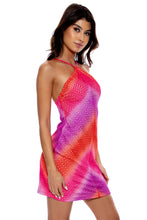 LULI SUNSET - Diamond Cut Short Dress • Multicolor