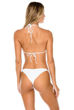 COSTA DEL SOL - Triangle Top & Wavey Ruched Back Brazilian Tie Side Bottom • White