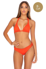 ORILLAS DEL MAR - Triangle Halter Top & Full Bottom • Fuego