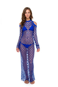 SAILOR'S KISS - What A Catch Maxi Dress • Electric Blue